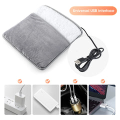 Electric Foot Warmer Heated Foot Cover Multi-Function Portable Hand Warmer Thermal Foot Muff for Home Office