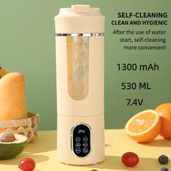 New juicer 530ml portable wireless USB charging mini juicer Crushed ice electric juicing 12 blade fresh juice blender