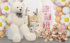 Giant Teddy Bear  4 Feet Stuffed Animal Stuffed Bear Baby Shower Life Size Large Teddy for Girlfriend Boyfriend Wife Children