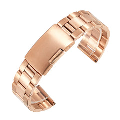 Stainless Steel Watch Strap 18mm 20mm 22mm 24mm 26mm 28mm 30mm Folding Buckle Strap Men Replacement Wristwatch Band Accessories