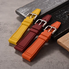 FKM Fluororubber Watch Band 20/21/22mm Quick Release Waterproof Replacement Strap For Rolex Dive Huawei Samsung Smartwatches