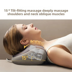 Electric Cervical Massage Bed Pillow Shiatsu Neck Shoulder Relaxation 3D Deep Tissue Kneading Waist Legs Ideal For Home Office