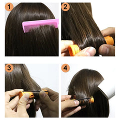 120Pcs Hair Perm Rods Set 6 size Plastic Hair Cold Wave Rods Heatless Perming Rods Hair Curlers Rollers with Pintail Comb