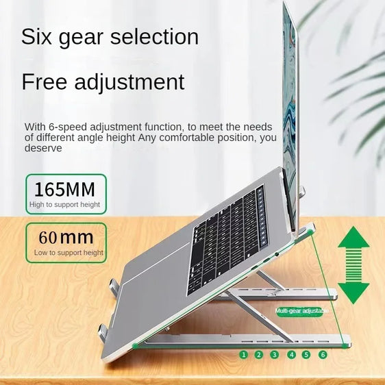 Aluminum Alloy Laptop Holder Stand Adjustable Foldable Portable for Notebook Computer Bracket Lifting  Non-slip Holder