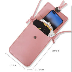 Women's Messenger Pu Leather Touch Screen Mobile Phone Wallet Female Retro Buckle Small Wallet Stonego Wallet