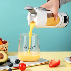 450ml Portable Juicer Cup 8/12 Blade Head USB Charging Mini Blender Electric Juicer 3 Gears Double Cover Fruit Mixer Ice Crusher