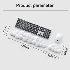 Leather Cloud Shape Wrist Rest Pad Soft PU Material Memory Foam Anti-Slip Rubber Base Office Keyboard Mouse Support Wrist Pad