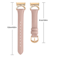 Leather Strap Compatible with Fitbit Versa 4/3 & Sense 2/Sense Smartwatch InterlockingLatch Replacement Band for Fitness Tracker