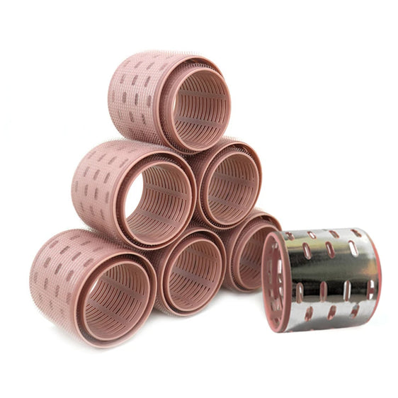 12pcs/set Extra Large Aluminum Core Rollers Hook & Loop Fast Heating Big Self Grip Air Bang Sleep Magic Heatless Curls 74mm 1924