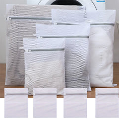 10/5Pcs Mesh Laundry Bags with Non Rust Zipper, White Laundry Bags Mesh Wash Bags, Easy Fit Bra, Sock,Lingerie,Sneaker, Laundry
