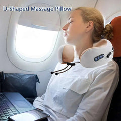 JianYouCare Portable U-shaped cervical Vibrator massage pillow heating 3D kneading Shiatsu Shoulder massager neck protector home