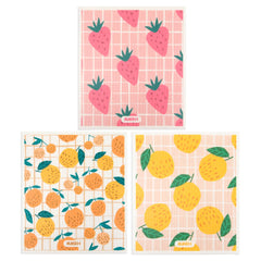 6 PCS Kitchen Dish Towels Reusable Dishcloths Washable Kitchen Dish Rags Absorbent Soft Cellulose Sponge Cloths
