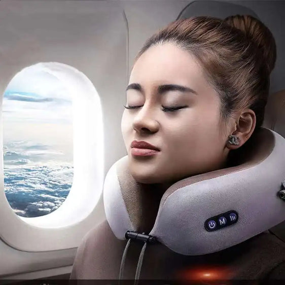 JianYouCare Portable U-shaped cervical Vibrator massage pillow heating 3D kneading Shiatsu Shoulder massager neck protector home