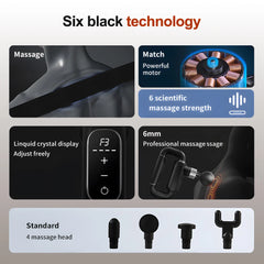 Deep Tissue Massager Gun with Belt 2-in-1 Percussion Muscle Massage Gun for Muscle Tension Ease, Handheld Massager Massage Gun