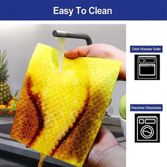 Kitchen Dishcloths, Reusable Paper Towels for Counter and Dishware - Eco-Friendly Cellulose Sponge Cloths