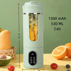 New juicer 530ml portable wireless USB charging mini juicer Crushed ice electric juicing 12 blade fresh juice blender