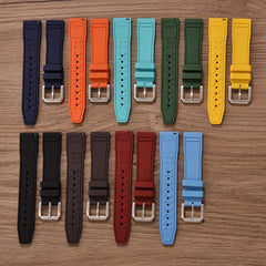 FKM Fluororubber Watch Band 20/21/22mm Quick Release Waterproof Replacement Strap For Rolex Dive Huawei Samsung Smartwatches