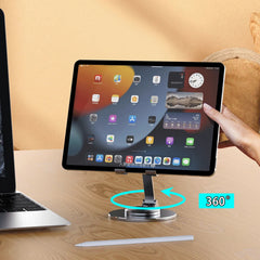 360° Rotate Metal Desk Mobile Phone Holder Stand For iPhone iPad Xiaomi Adjustable Desktop Tablet Table Cell Phone Stand