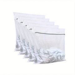 10/5Pcs Mesh Laundry Bags with Non Rust Zipper, White Laundry Bags Mesh Wash Bags, Easy Fit Bra, Sock,Lingerie,Sneaker, Laundry