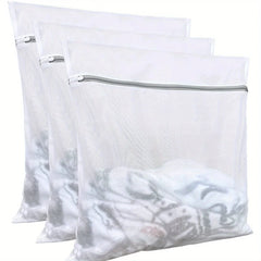 10/5Pcs Mesh Laundry Bags with Non Rust Zipper, White Laundry Bags Mesh Wash Bags, Easy Fit Bra, Sock,Lingerie,Sneaker, Laundry