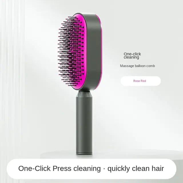 Self Cleaning Anti-Static Hair Brush - Kandy's Gadgets