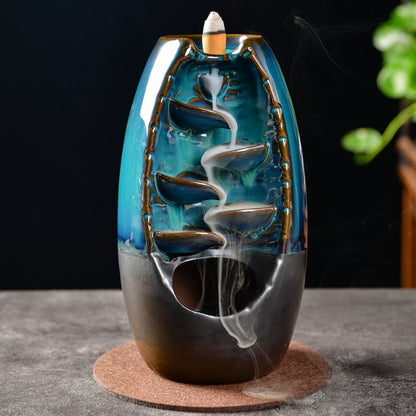 Ceramic Waterfall Incense Burner - Kandy's Gadgets