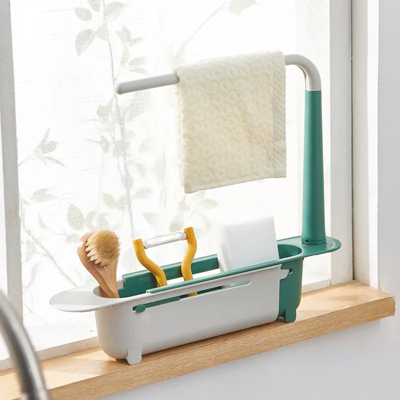 Telescopic Sink Organizer Rack Basket - Kandy's Gadgets