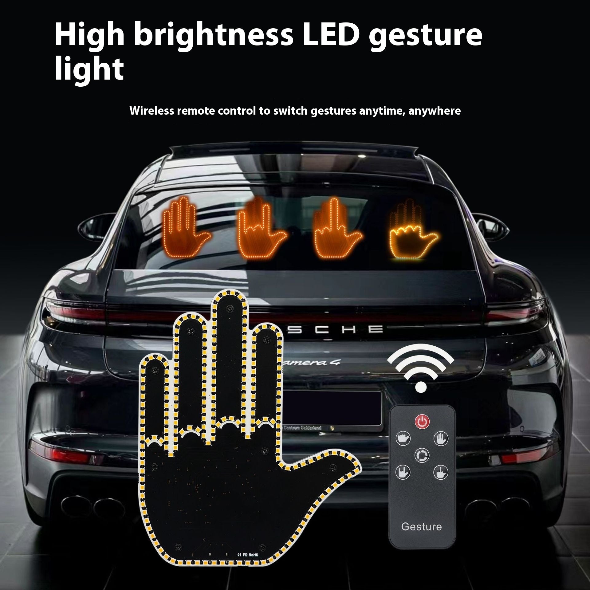 Gesture Light Car Multifunction Warning Anti-collision