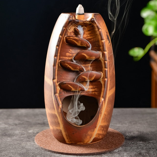 Ceramic Waterfall Incense Burner - Kandy's Gadgets