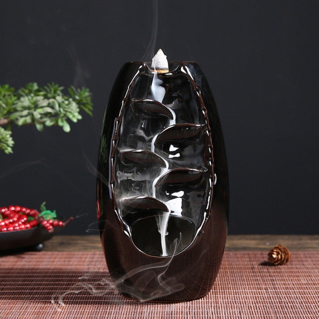 Ceramic Waterfall Incense Burner - Kandy's Gadgets