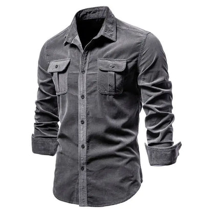 Men's Casual Corduroy Shirt - Kandy's Gadgets