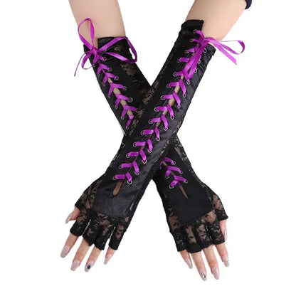 Elbow Length Half-finger Gloves - Kandy's Gadgets