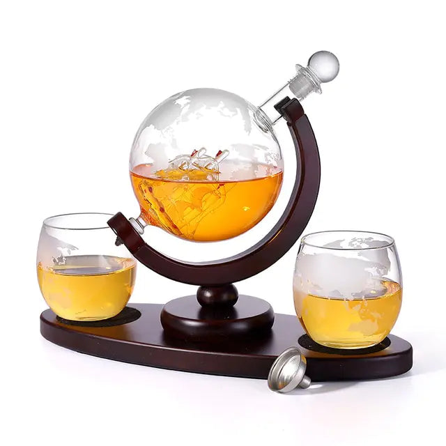 Whiskey Globe Decanter Set