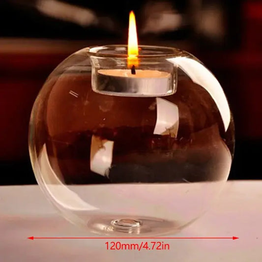 Transparent Glass Candle Holder - Kandy's Gadgets