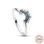 Celestial Blue Sparkling Moon And Sun Rings - Kandy's Gadgets