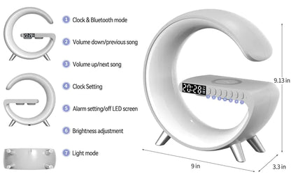 Bluetooth Speaker Wireless Charger Lamp - Kandy's Gadgets