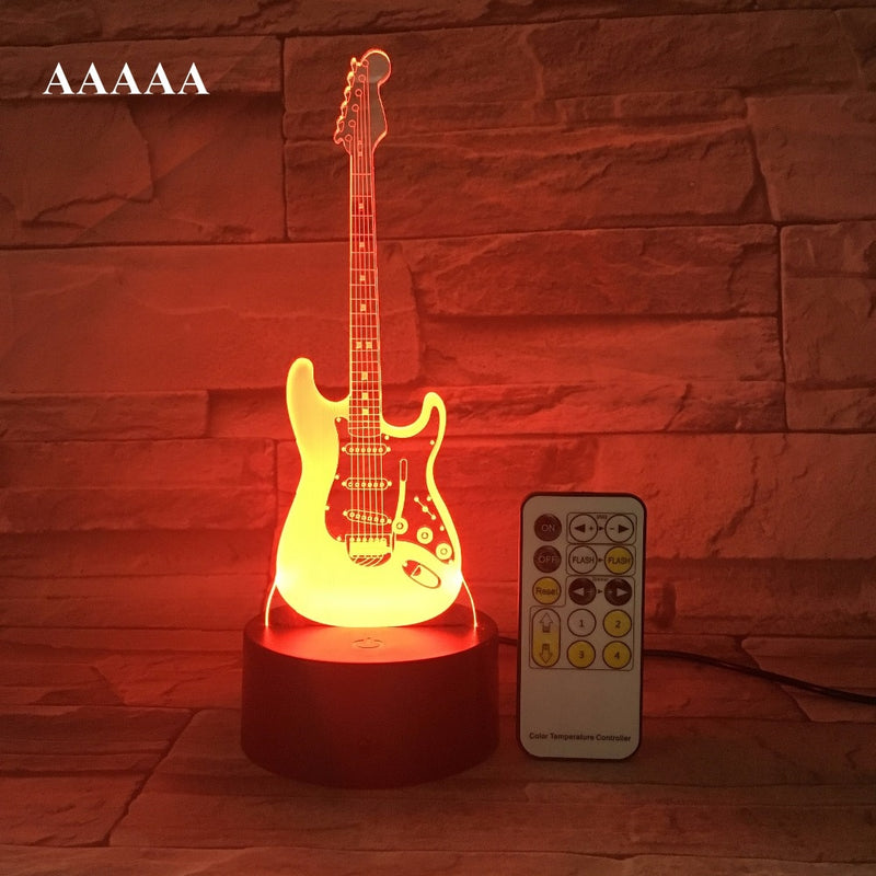 Color Changing Guitar Night Light