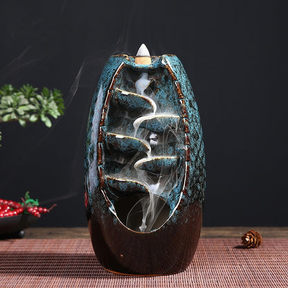 Ceramic Waterfall Incense Burner - Kandy's Gadgets