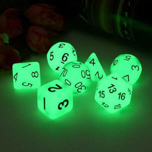 Fluorescent RPG Dice Set - Kandy's Gadgets