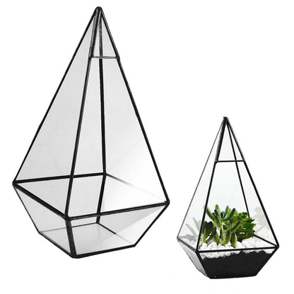 Pyramid Glass Terrarium - Kandy's Gadgets